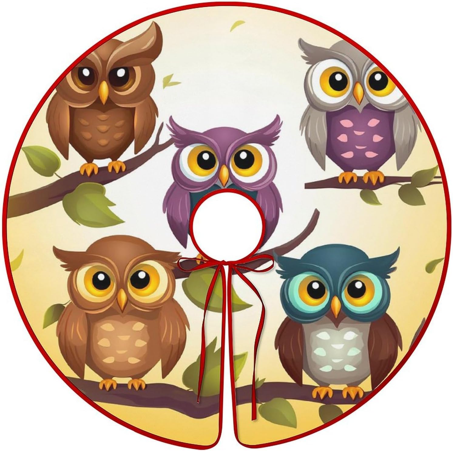 Christmas Tree SkirtOwls Birdsclassic Fashion Tree Skirt Painted Multifunctional Christmas Tree Skirt
