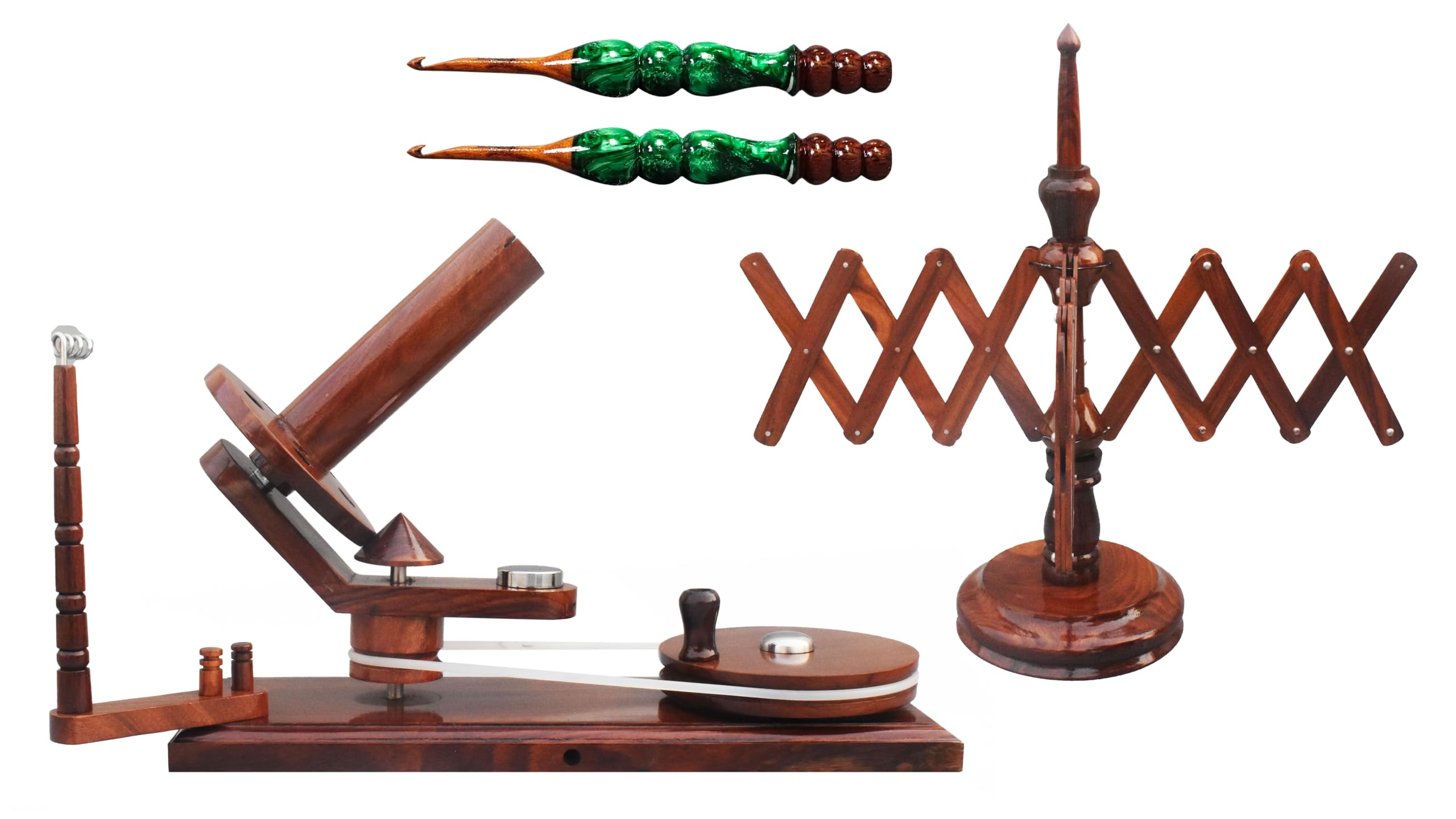 Amazon.com: Wooden Yarn Winder & Umbrella Swift Combo - Handcrafted ...
