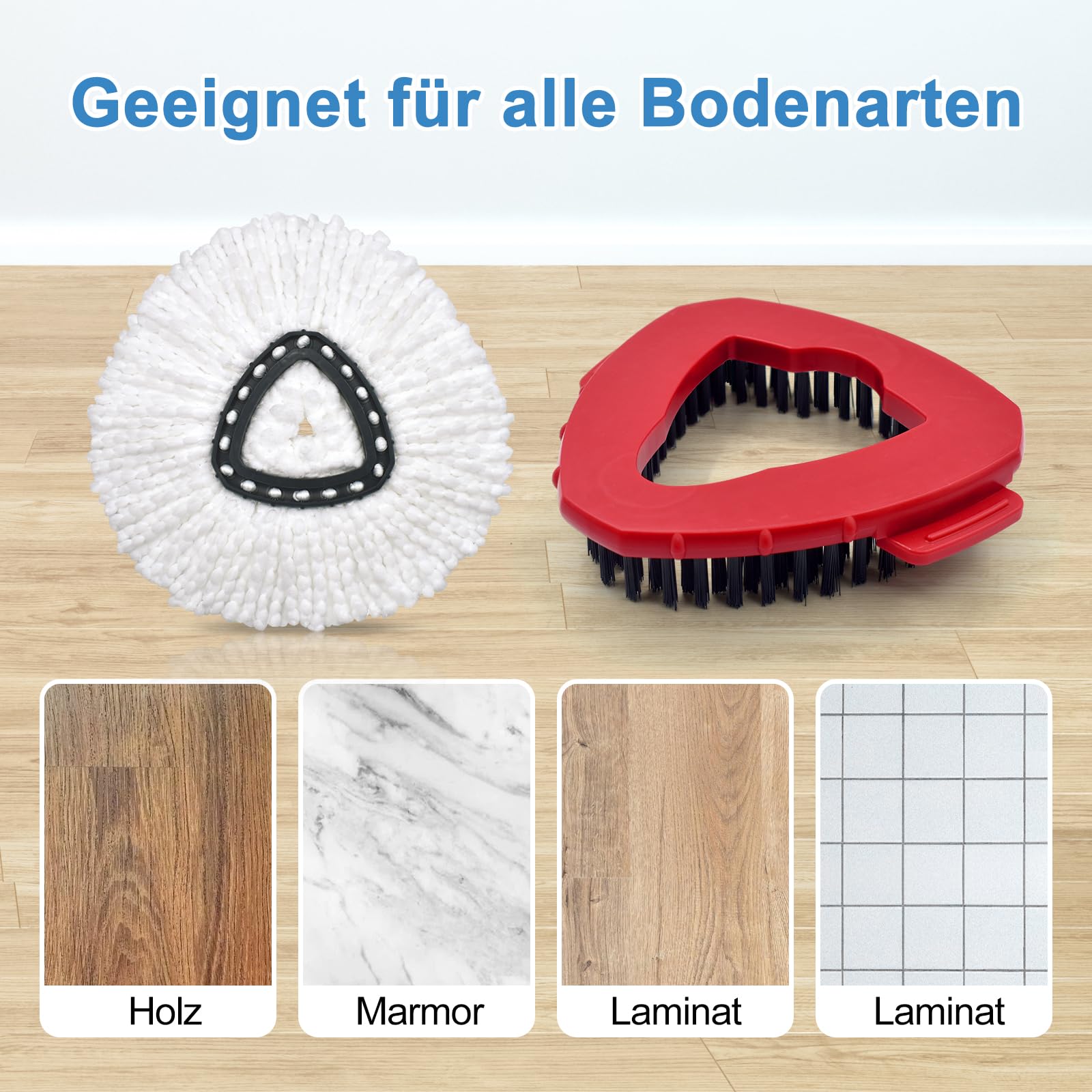 Lot De 6 Têtes De Serpillière Microfibre - Compatibles Vileda Turbo, O-Cedar Spin Mop - 11