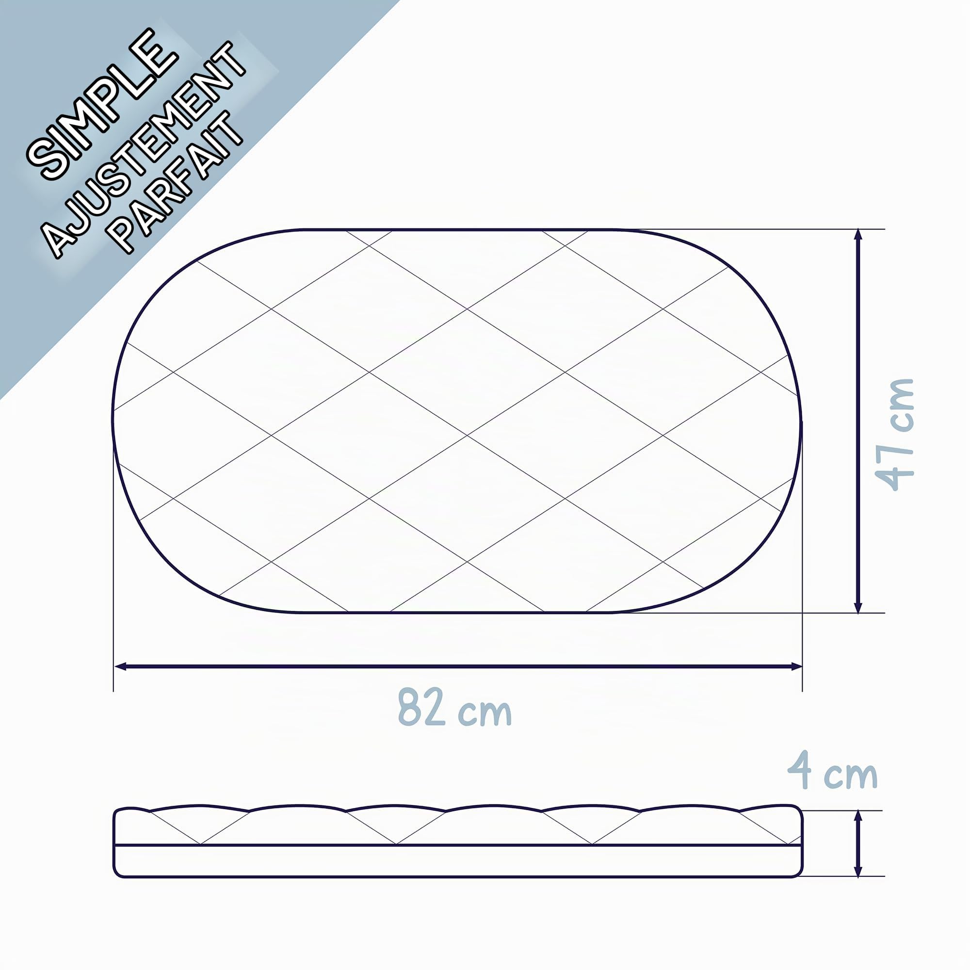 Zöllner Matelas Berceau XL Allegro 82/47 cm