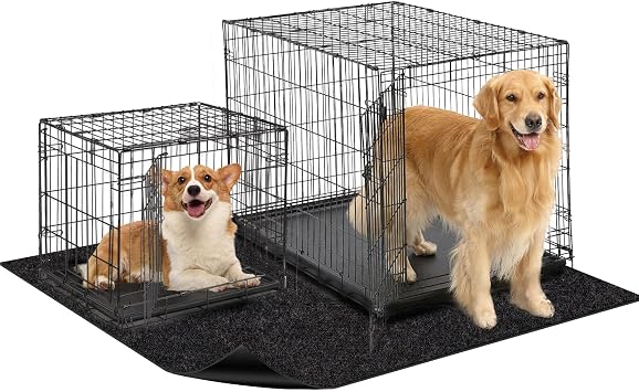 Extra Large Dog Crate Mat Liner, 48"x64" Washable Puppy Pee Pad for Kennel Training, Absorbs Urine, Waterproof, Non-Slip, Use Under Pet Cage to Protect Floors, Thin Cut to Fit Design