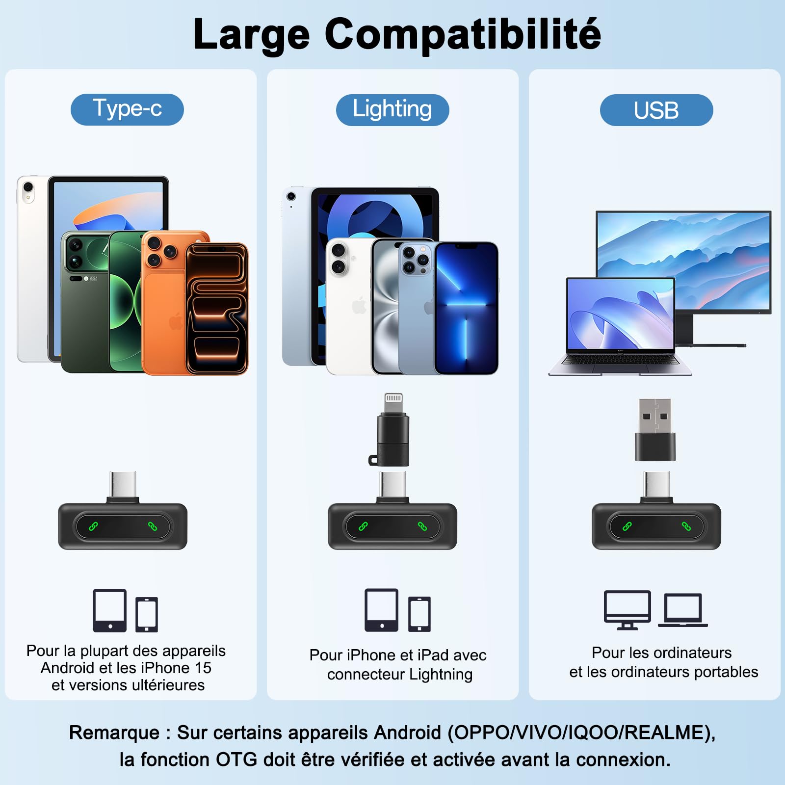 Micro cravatta senza fili con display della batteria, mini lavalier microfono wireless USB microfoni per iPhone/telefono/iPad/PC, accoppiamento automatico, per podcast/vlogging/tiktok/youtube (nero)