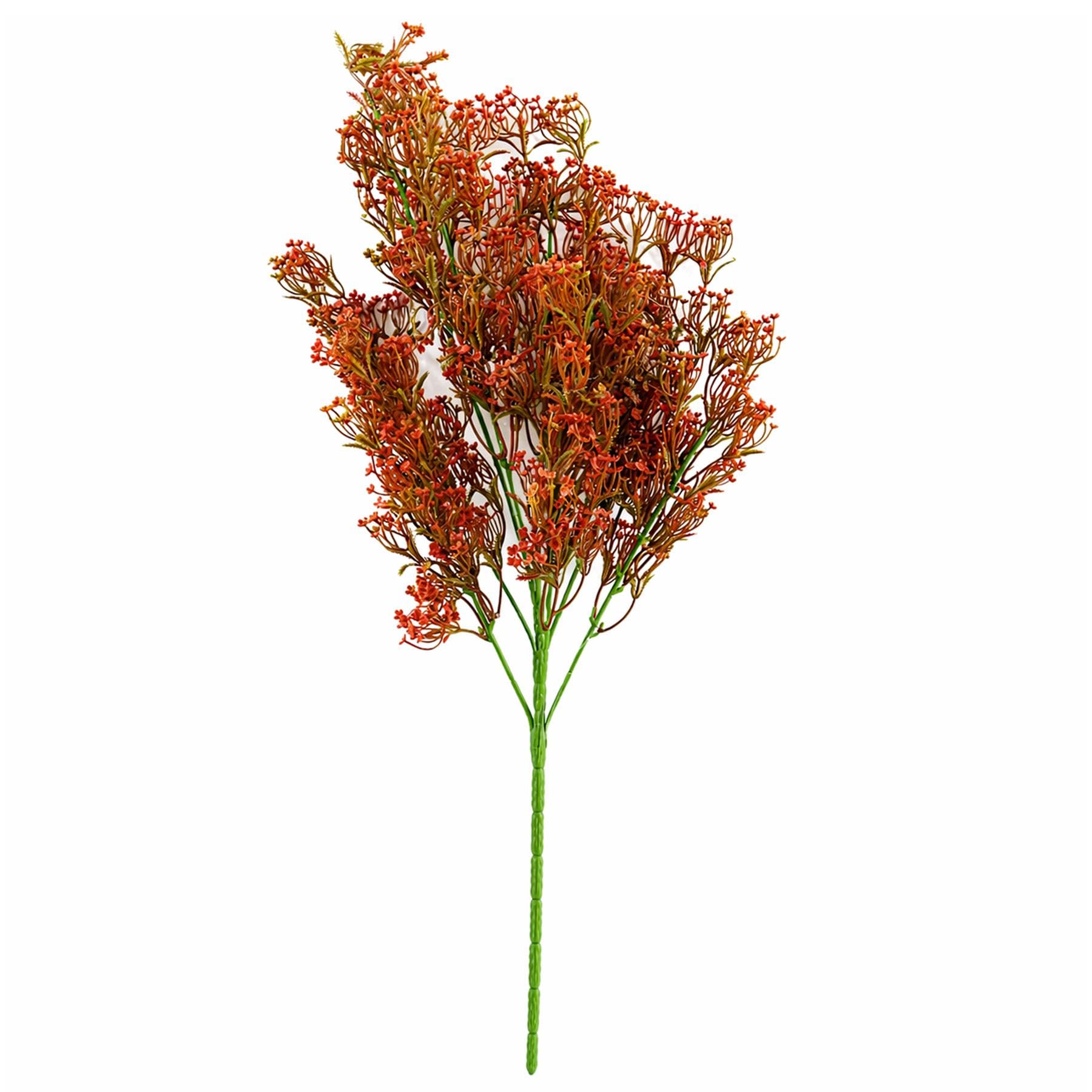 Leaf Red 75Cm Large Stem Bush Artificial Spray Arrangement