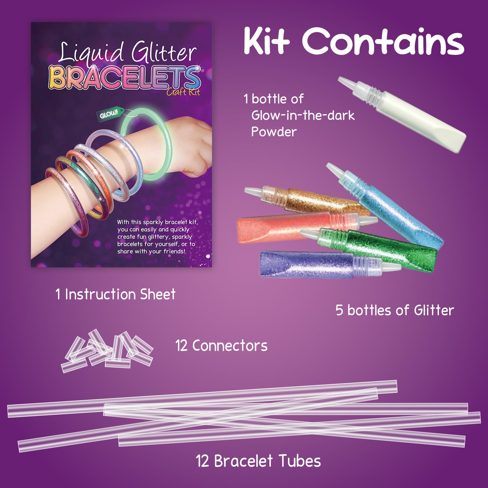 Kits de Fabrication de Bracelets - Glitter - 12 Couleurs de Paillettes - Pour Filles - À Partir de 6 Ans - Jeux - Jouets Kits de Fabrication de Bracelets - Glitter - 12 Couleurs de Paillettes - Pour Filles - À Partir de 6 Ans - Jeux - Jouets