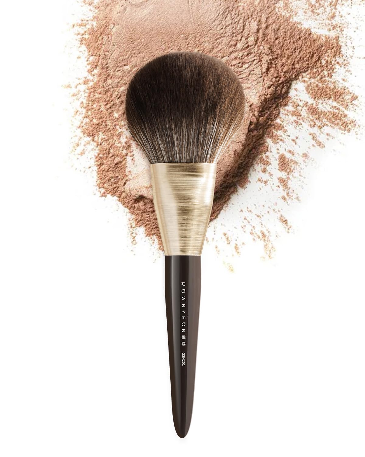 ROWNYEON GSH201 Powder Brush, Large Size, Face Brush, Makeup Brush, Cosmetic Brush, Fiber Bristle, Soft, Easy to Use, Soft, Gentle Bristles : Beauty