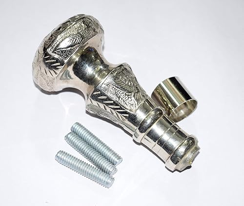 Bastón de latón plateado con perilla de regalo para hombres y mujeres