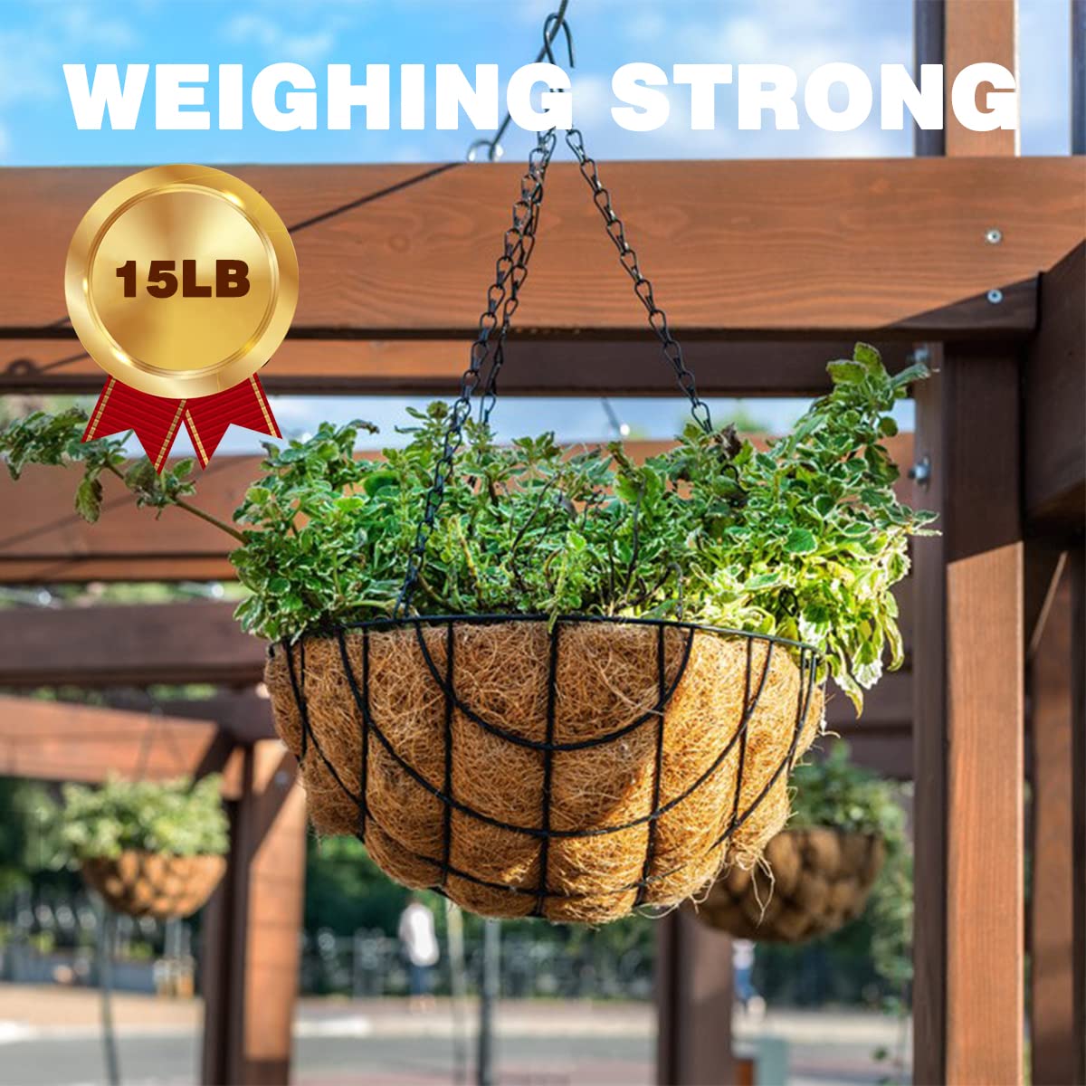 Paquete De 15 Cadenas Colgantes Negras De 25 Pulgadas Con Ganchos Para Colgar Coederos De