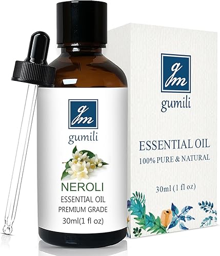 GM Gumili Aceite esencial Neroli de 1 onza - Aceite de flor de naranja 100% puro y sin diluir para difusor, cuidado de la piel, masaje y bricolaje