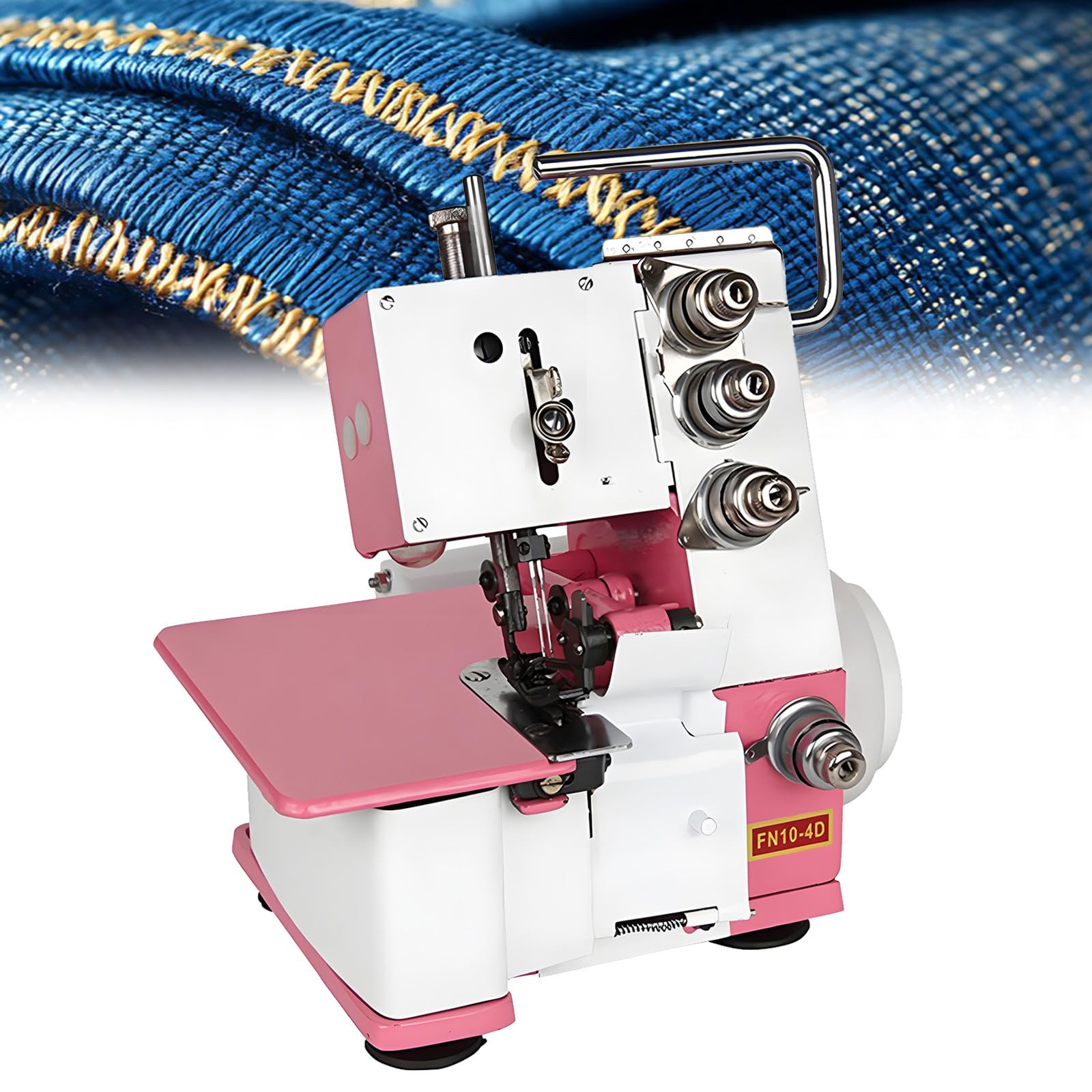 Eiwitany Portable 4-thread Overlock Sewing Machine Built with Metal Frame, Edging Binding Serger All-in-one Sewing Equipment