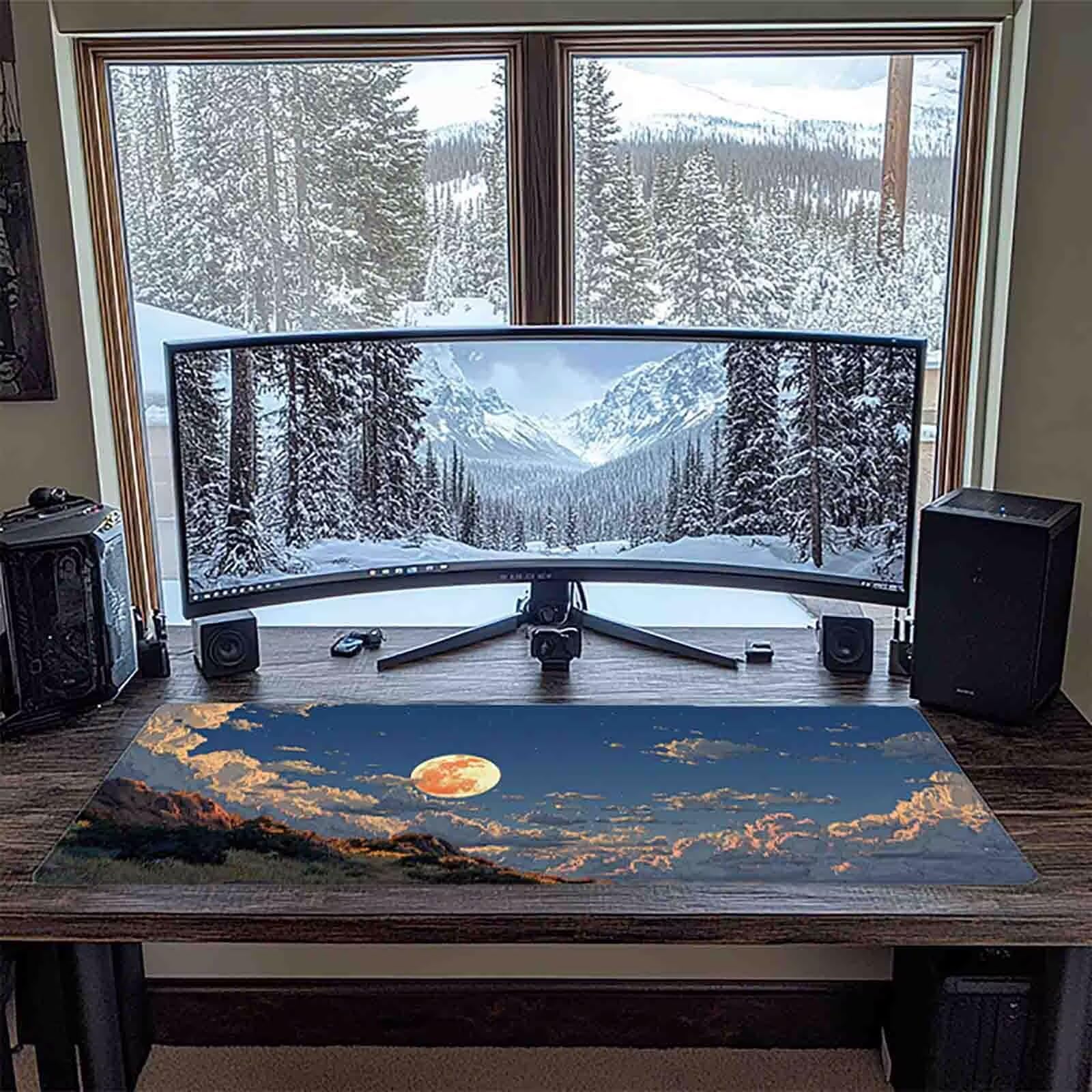 Blau Mauspad 80x40cm Schreibtischunterlage Himmel Mauspad Gaming Leicht zu Reinigende, rutschfest Tischunterlage Schreibtisch, Verbessert Präzision und Geschwindigkeit Deko Büro/Home Office 6470-2q