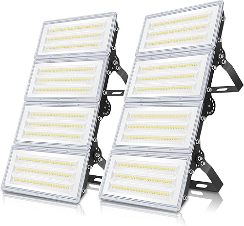 Miniatura 8 de Paquete de 2 luces de inundación LED de 300 W para exteriores, 3000 lm para estadios al aire libre, 7000 K, ángulo de iluminación ajustable de 3