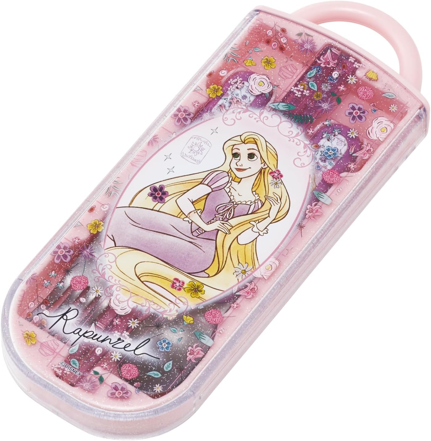 Skater TACC2-A Children's Trio Set Chopsticks, Spoon, Fork, 6.5 inches (16.5 cm), Disney's Tangled Rapunzel 26
