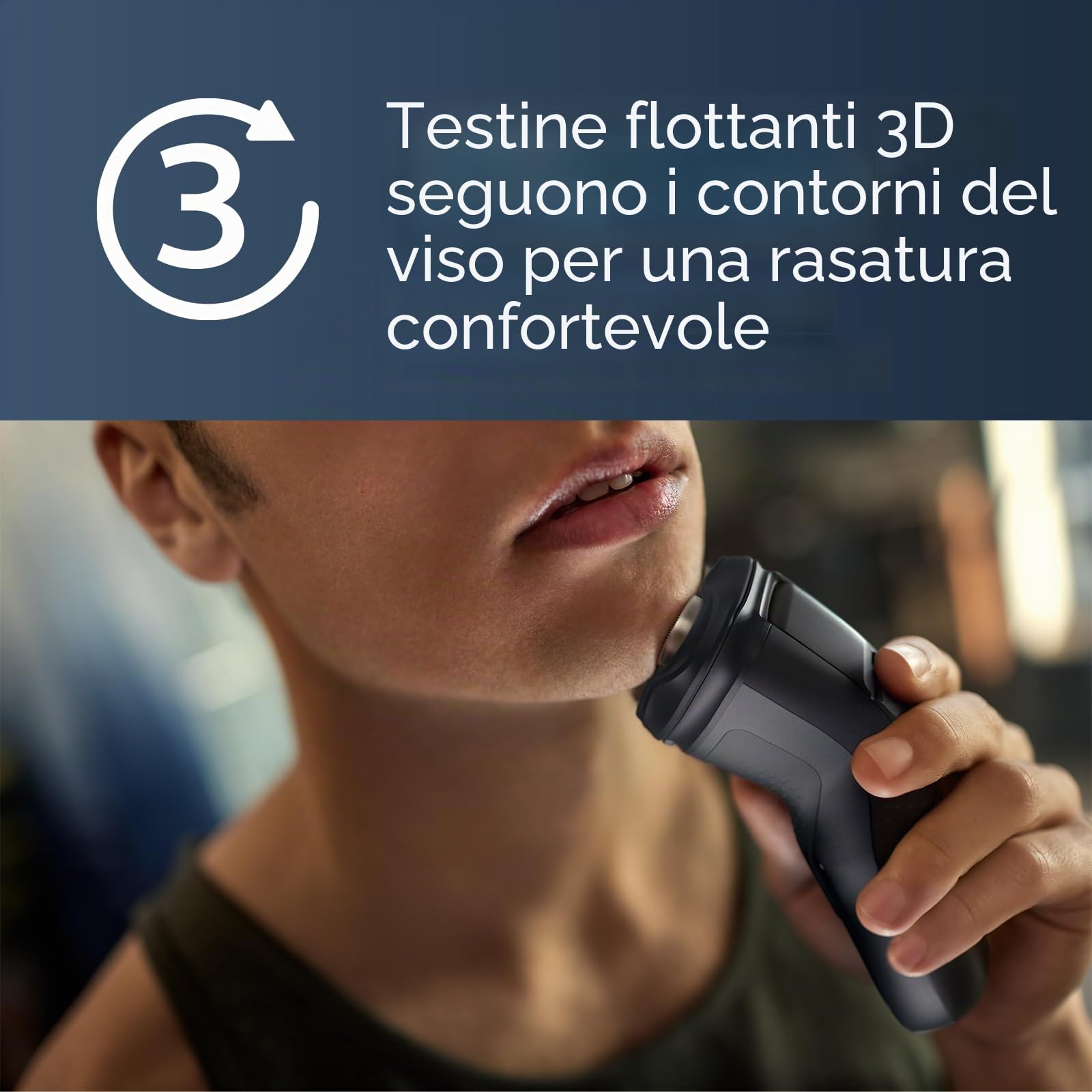 Philips Shaver 3000X Series - Rasoio elettrico bagnato e secco X3021/00, 2 anni di garanzia