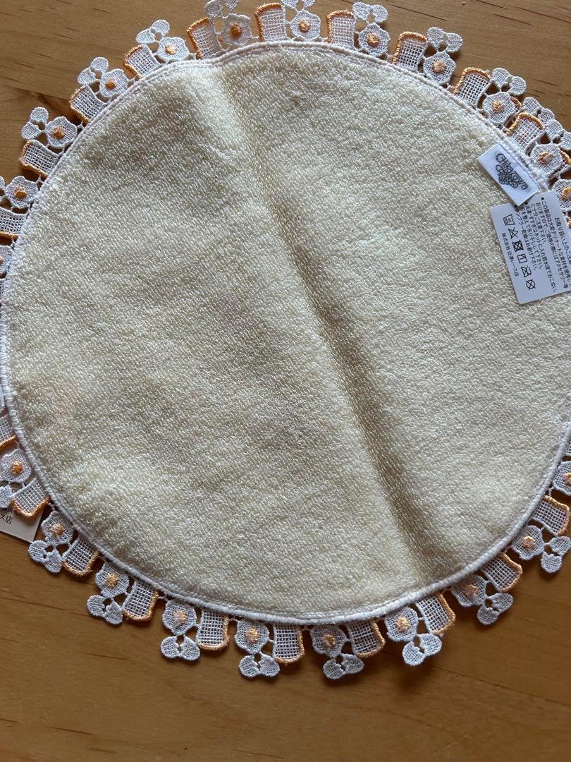 近沢レース 朝食サークルハンカチ 近沢レース タオルハンカチ 朝食