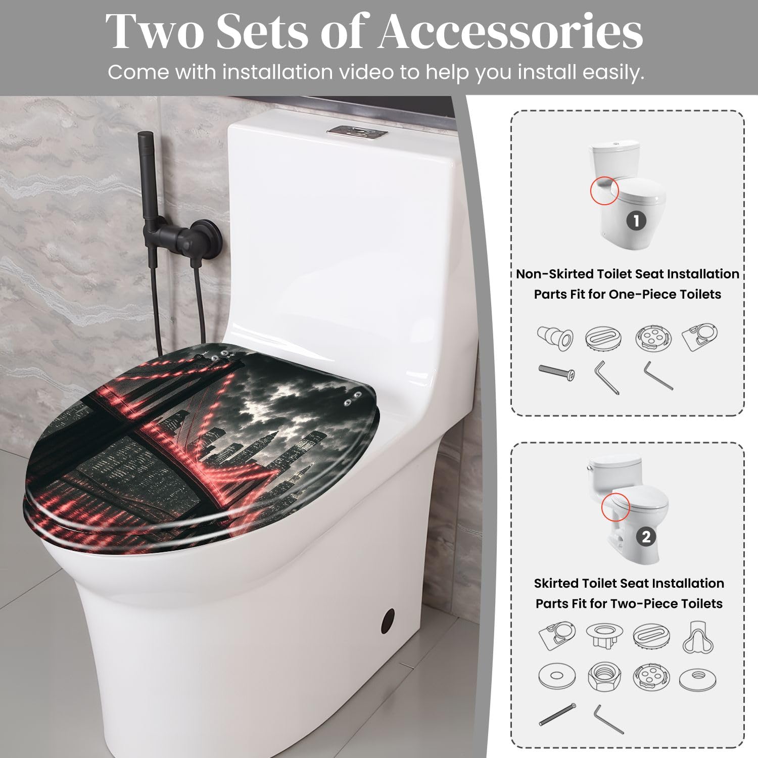 Asiento de inodoro alargado para baño
