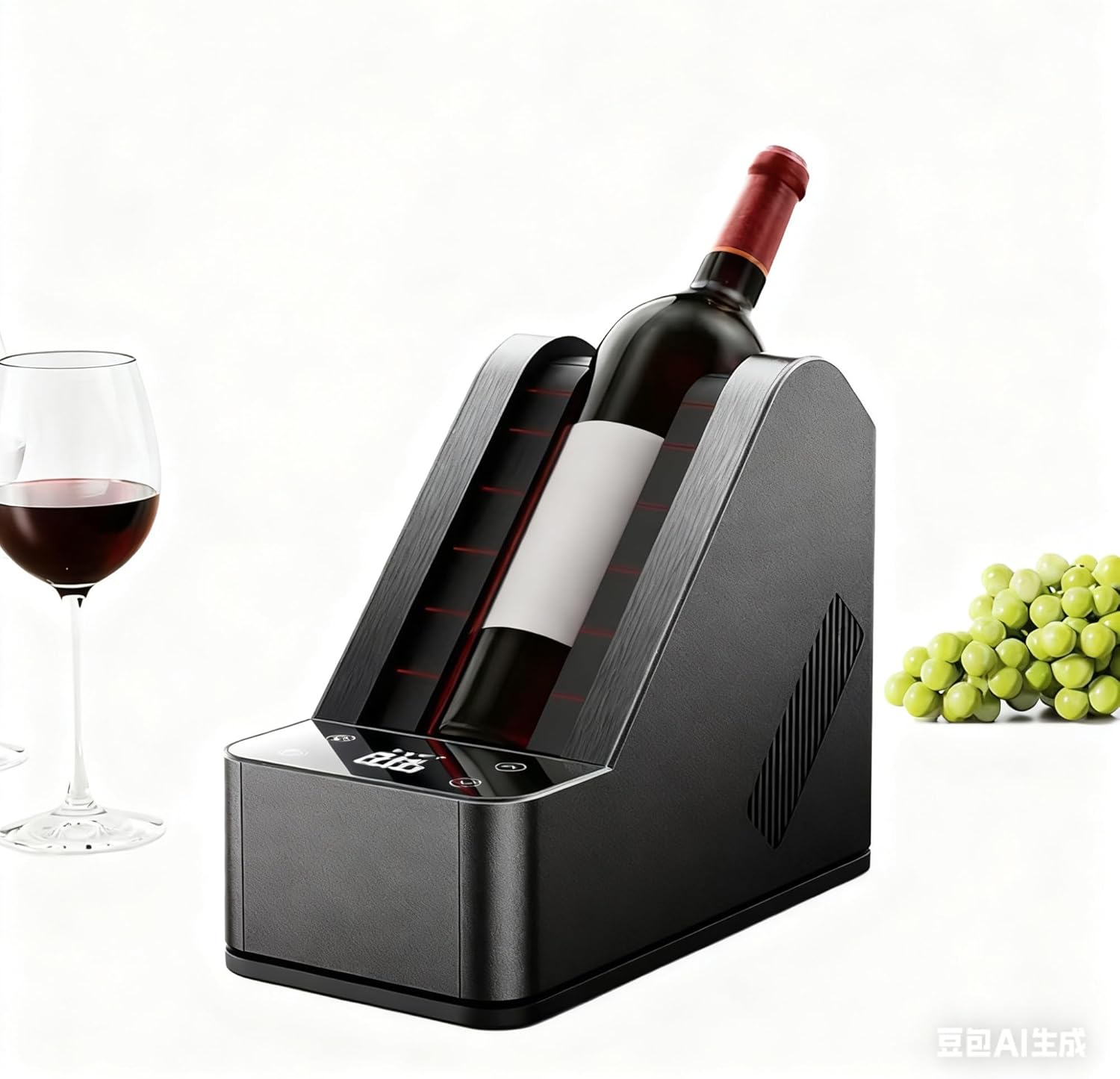 Wine Chiller Electric, Wine Champagne Chillers,Single Bottle Cooler, Portable Iceless Chiller at Party, Freezer Compartment 96mm, 0-20°C Temperature Setting, for Sharing Fine Wine
