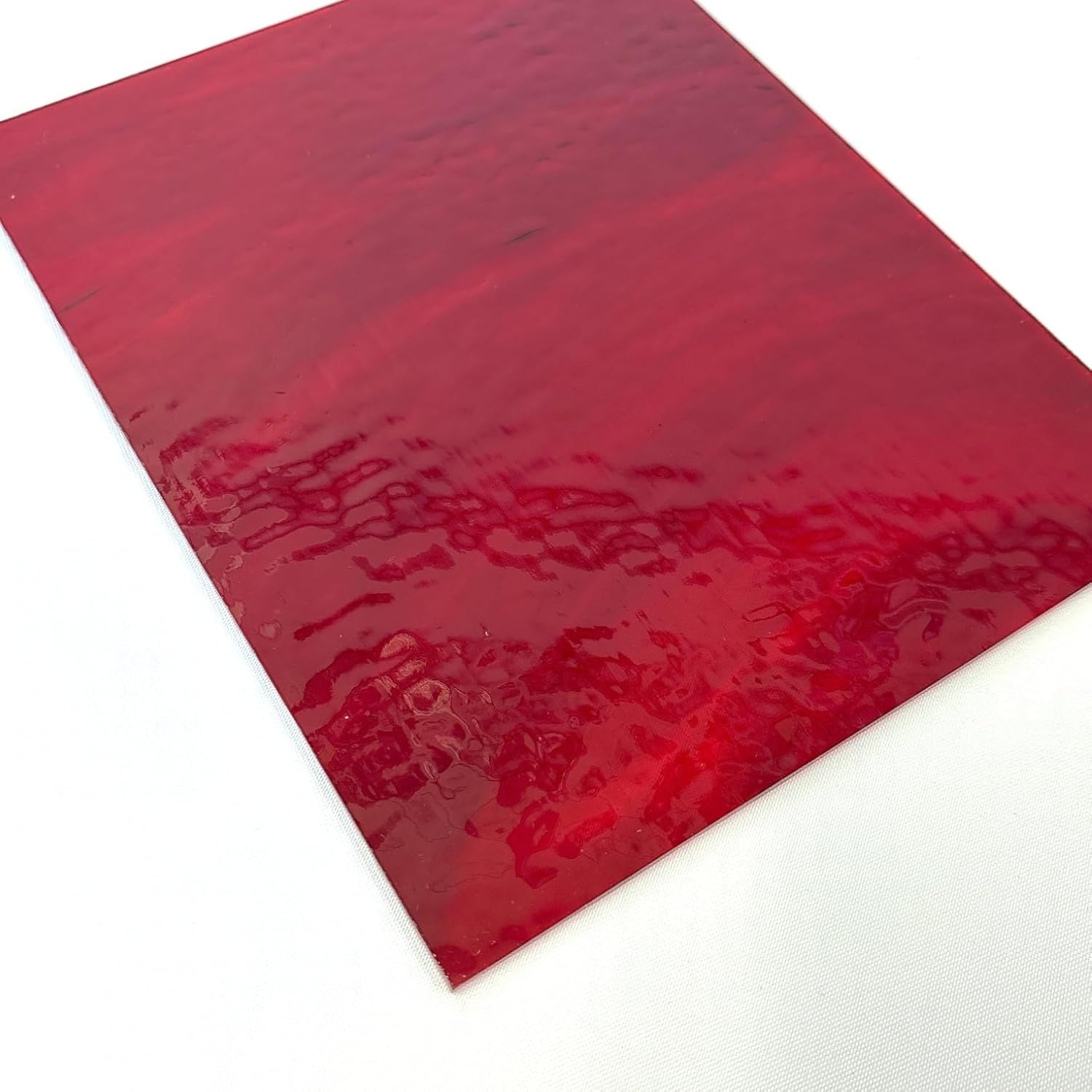 Wissmach Stained Glass Sheet: Copper Red English Muffle (8"x12"-1 Sheet) | Curated by BiNARi Glass Studio