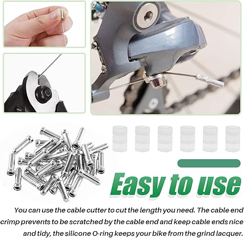 Miniatura 6 de Keadic Juego universal de 83 piezas de carcasa de cable de bicicleta que incluye cable de cambio de freno de bicicleta de acero inoxidable, juntas