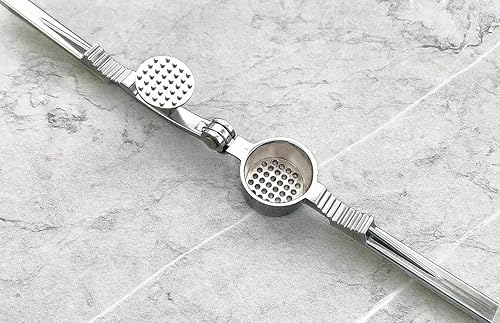 Miniatura 6 de Prensa de ajo premium, picadora profesional, fácil de apretar y limpiar, apta para lavavajillas, prensa trituradora de jengibre eficiente, sin