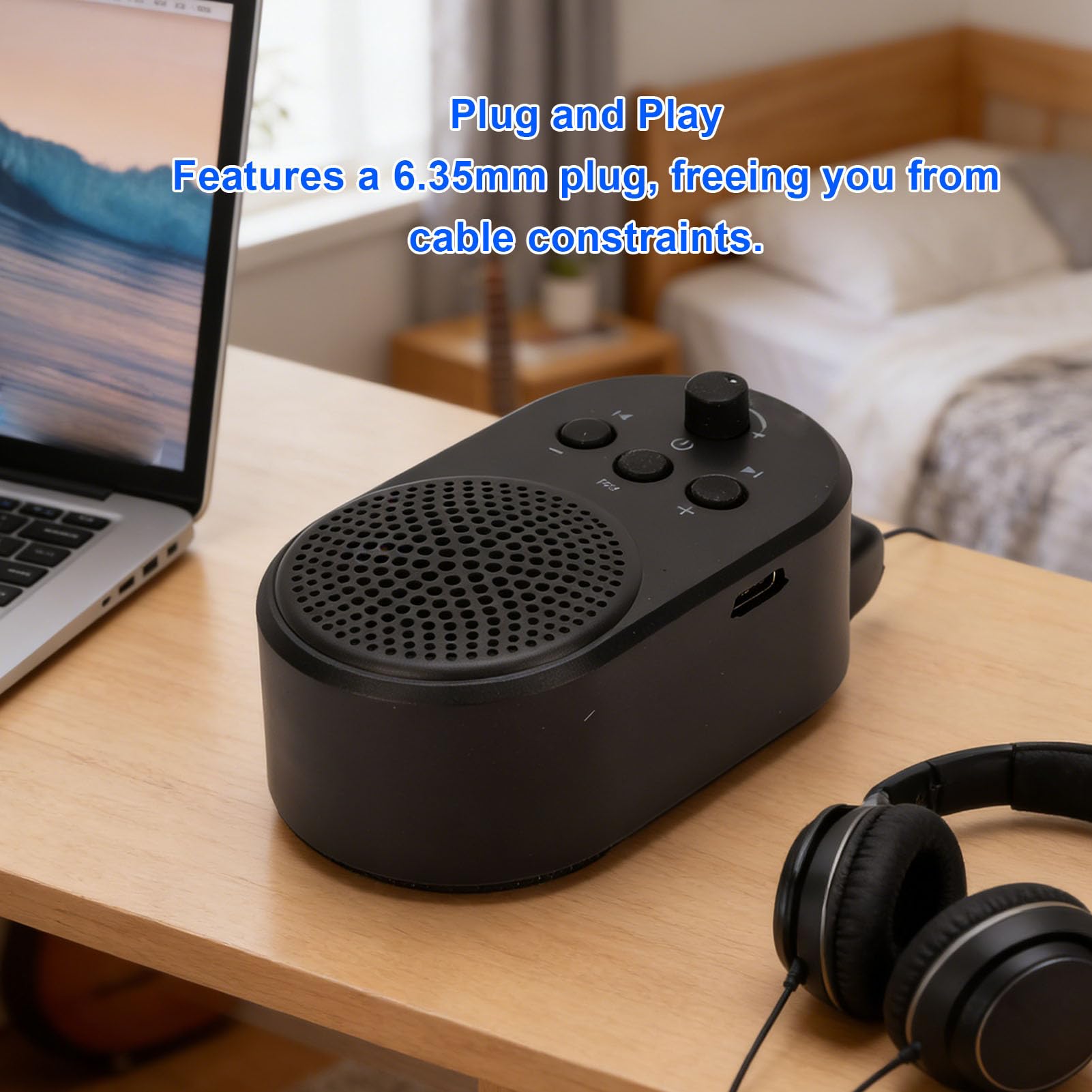 Tosuny Mini Amplificateur de Guitare électrique 5 W, Ampli D'entraînement Portable Rechargeable avec Streaming Bluetooth et Lecture USB, Entrée 6,35 Mm Plug and Play pour Guitare