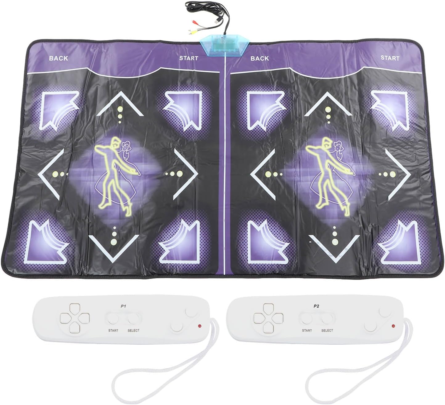 Electronic Dance Mat HD Double User Exercise Fitness Nonslip Remote Control Dance Pad
