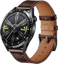 Bracelet en Cuir Huawei Watch GT 3 Pro, Huawei Watch GT 3 46mm, Bracelet de 22mm pour Huawei Watch GT2 46mm, Huawei Watch GT2 Pro/GT2e, Huawei Watch GT Fashion, Sport, Active, Elegant, Classic