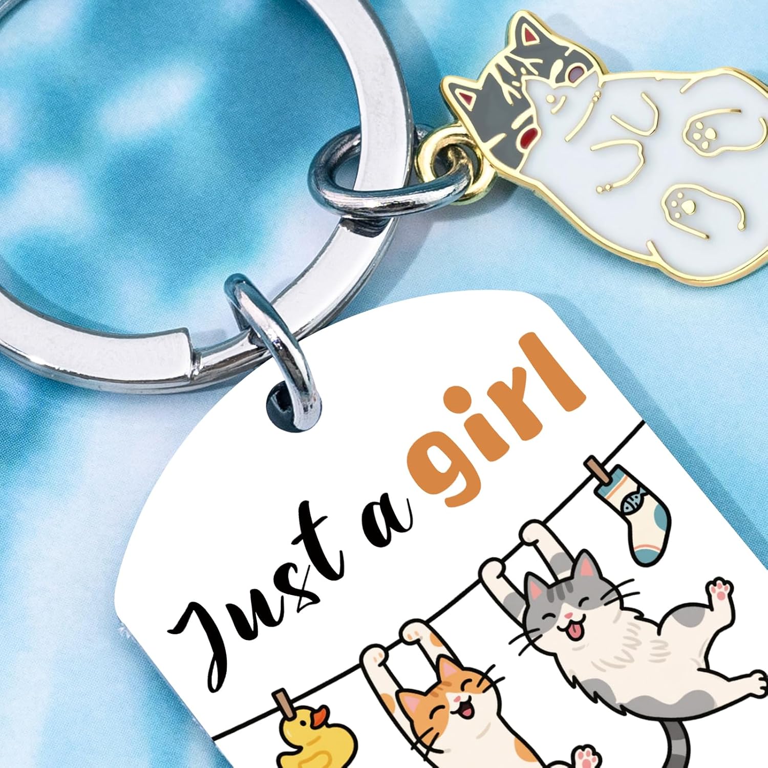 Cute Cat Keychain Cat Themed Gifts For Women Cats Lover Gifts For Women Girl Cats Mom Gift For Birthday Christmas Mothers Day Present Ideas Stocking Stuffers - Image 4