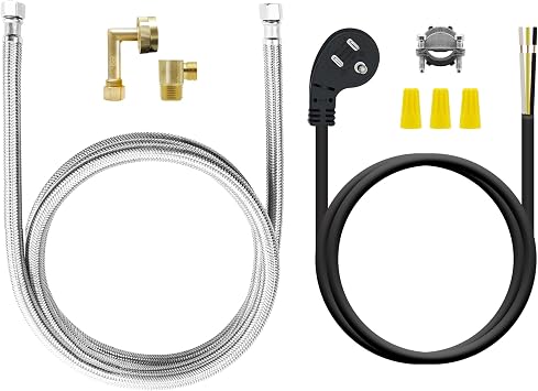 LG Genuine Dishwasher Installation Kit – 7.8 ft Stainless Steel