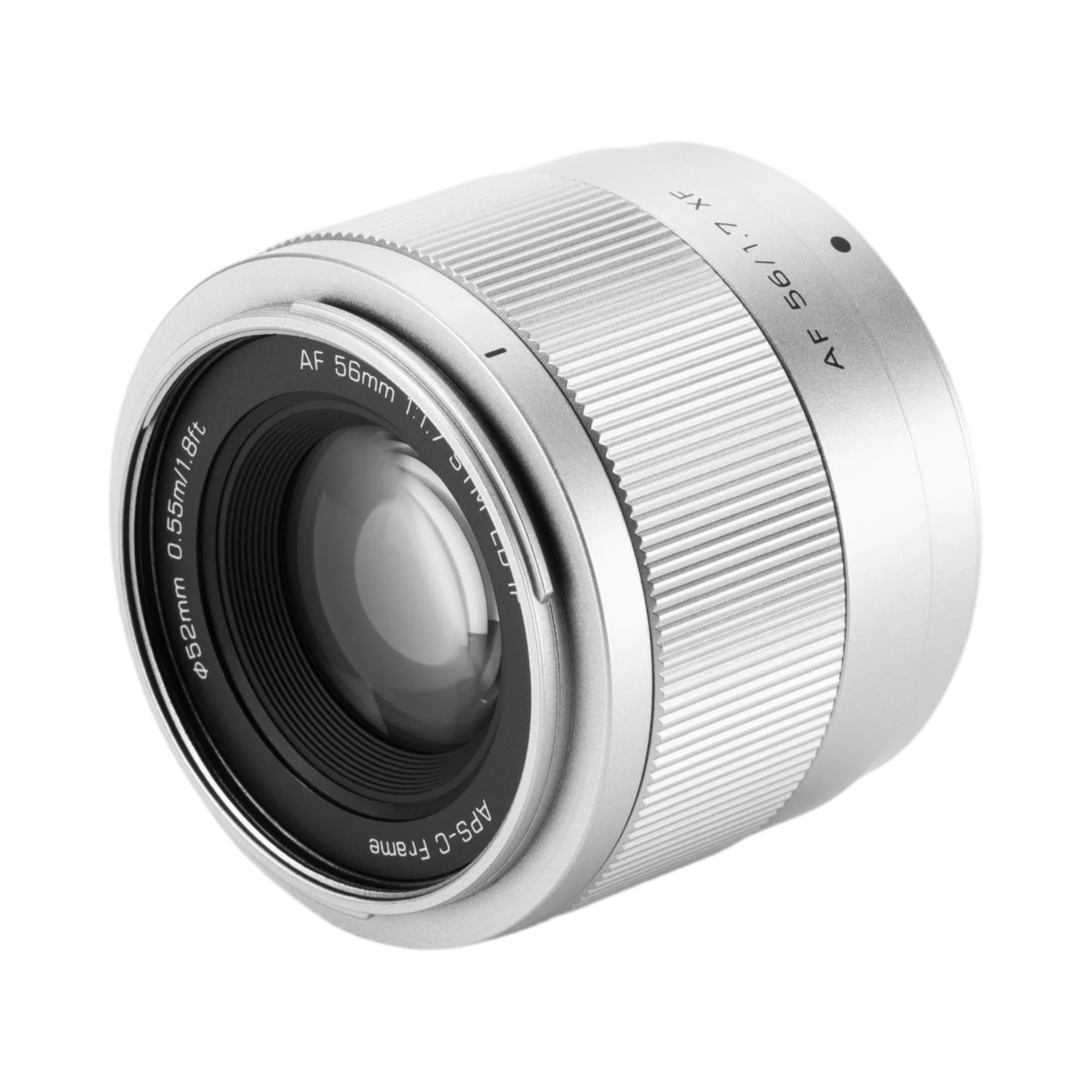 VILTROX 56mm F1.7 XF, AF 56mm f/1.7 pour Monture Fuji X, Objectif APS-C pour Fuji X-T5 X-T4 X-T30 II X-S10 X-T200 X-T30 X-H1 X-H2 X-T3 X-M5, Argent