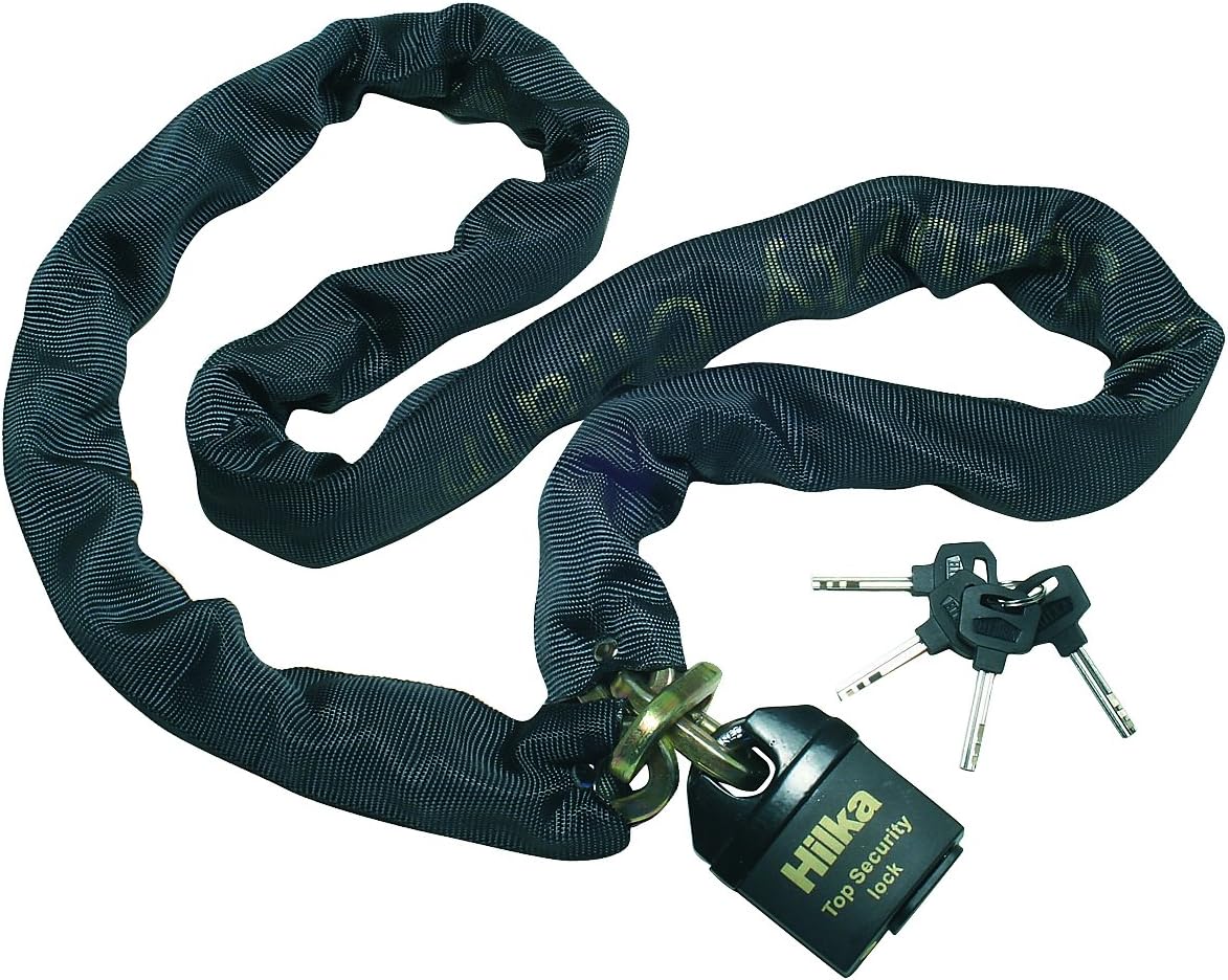 Hilka 71110010 Hi Security Padlock and Chain, 1.1 m