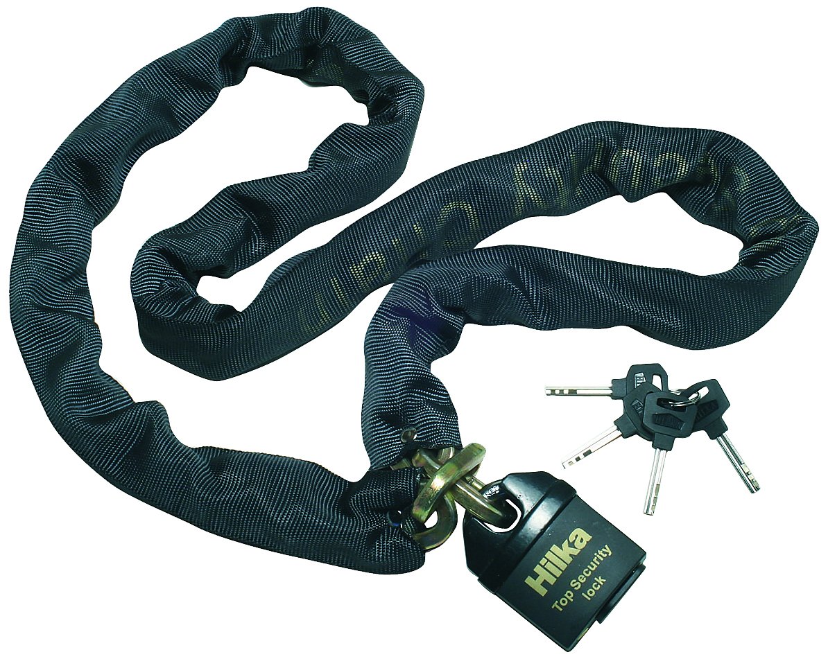 Hilka 71110010 Hi Security Padlock and Chain, 1.1 m