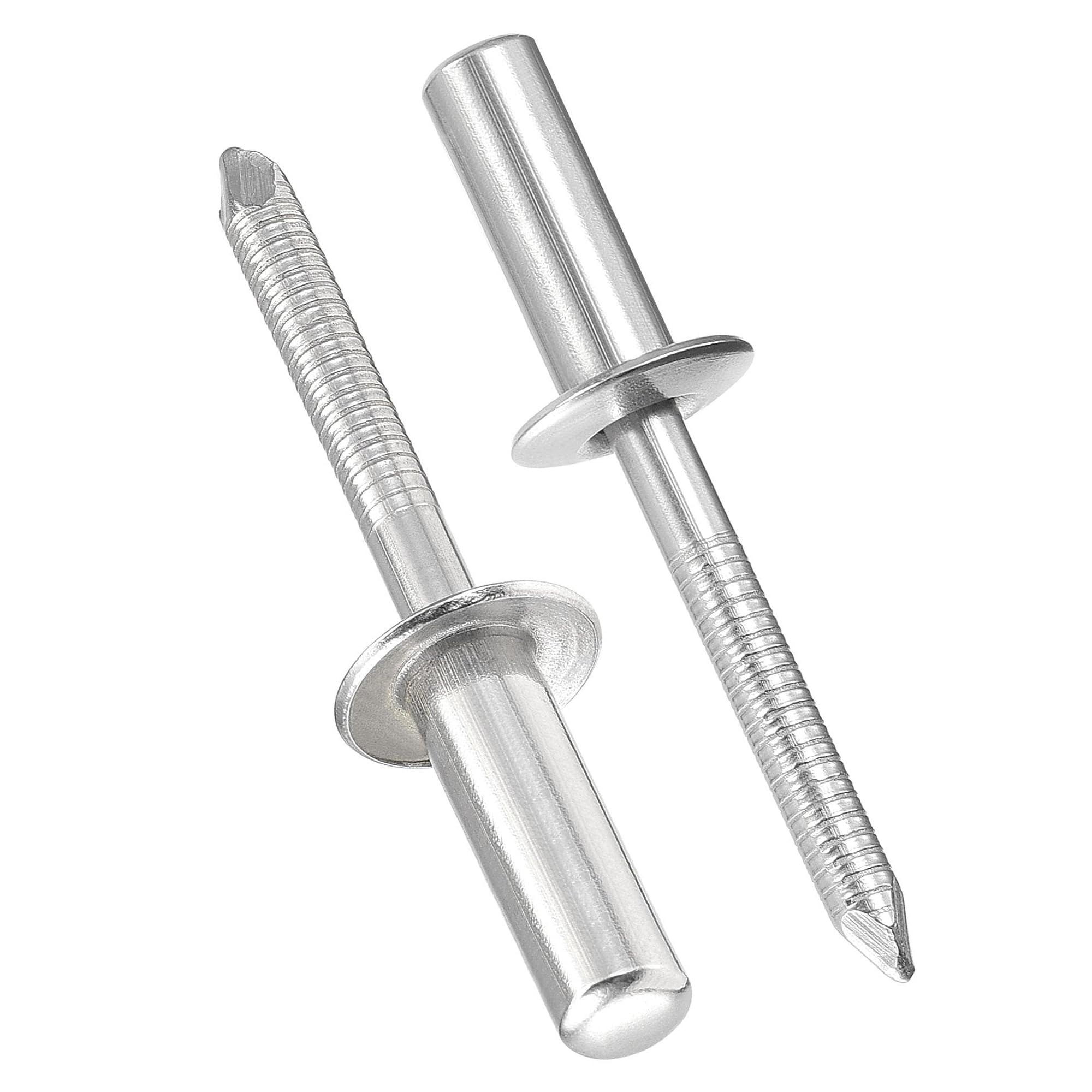 TOP-VIGOR Blind Rivets 6.4mm x 20mm, 304 Stainless Steel Closed End Pop Rivets for Metal, Sealed Steel Rivets with Pull Mandrel for Construction, Machinery & Furniture, 25 Pack