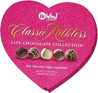 Valentines Chocolate Classic Heart Box 11 Pieces Top 9 Allergen Friendly Candy Dairy Free, Nut Free Peanut Free Soy Free Vegan Gifts No Whey! Foods