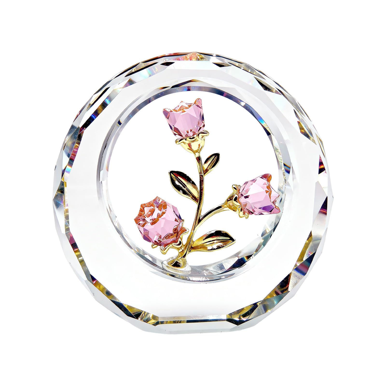 Fleurs fanées ? Choisissez notre bouquet de roses en verre rose pour votre salon