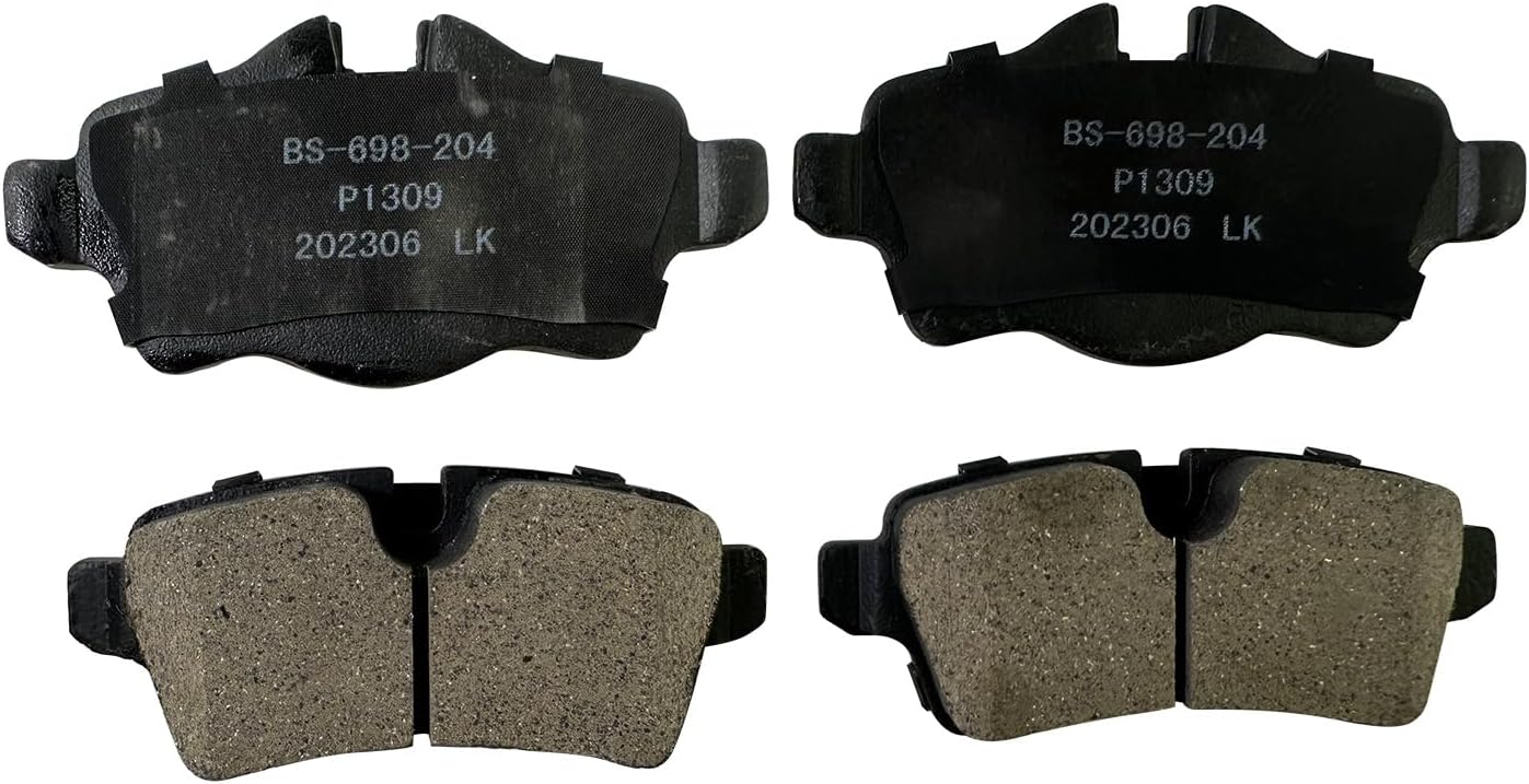 Front and Rear Ceramic Brake Pads for 2007-2015 Mini Cooper Disc Brake Kit Replacement P-1308, P-1309