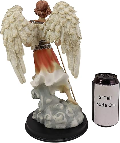 Miniatura 8 de Ebros Iglesia Católica Ortodoxa Ortodoxa Oriental Bizantina Arcángel del colorido San Rafael La curación de Dios Estatua con placa de nombre de