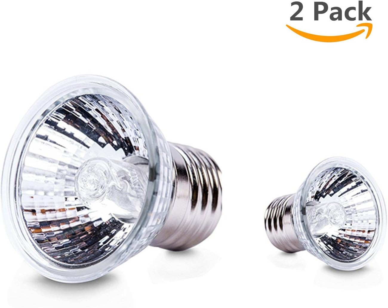 UVB Light UVA Bulb Basking Spot Lamp 110V/50W Full Spectrum Aquarium Turtle Heat Lighting 2 Pack
