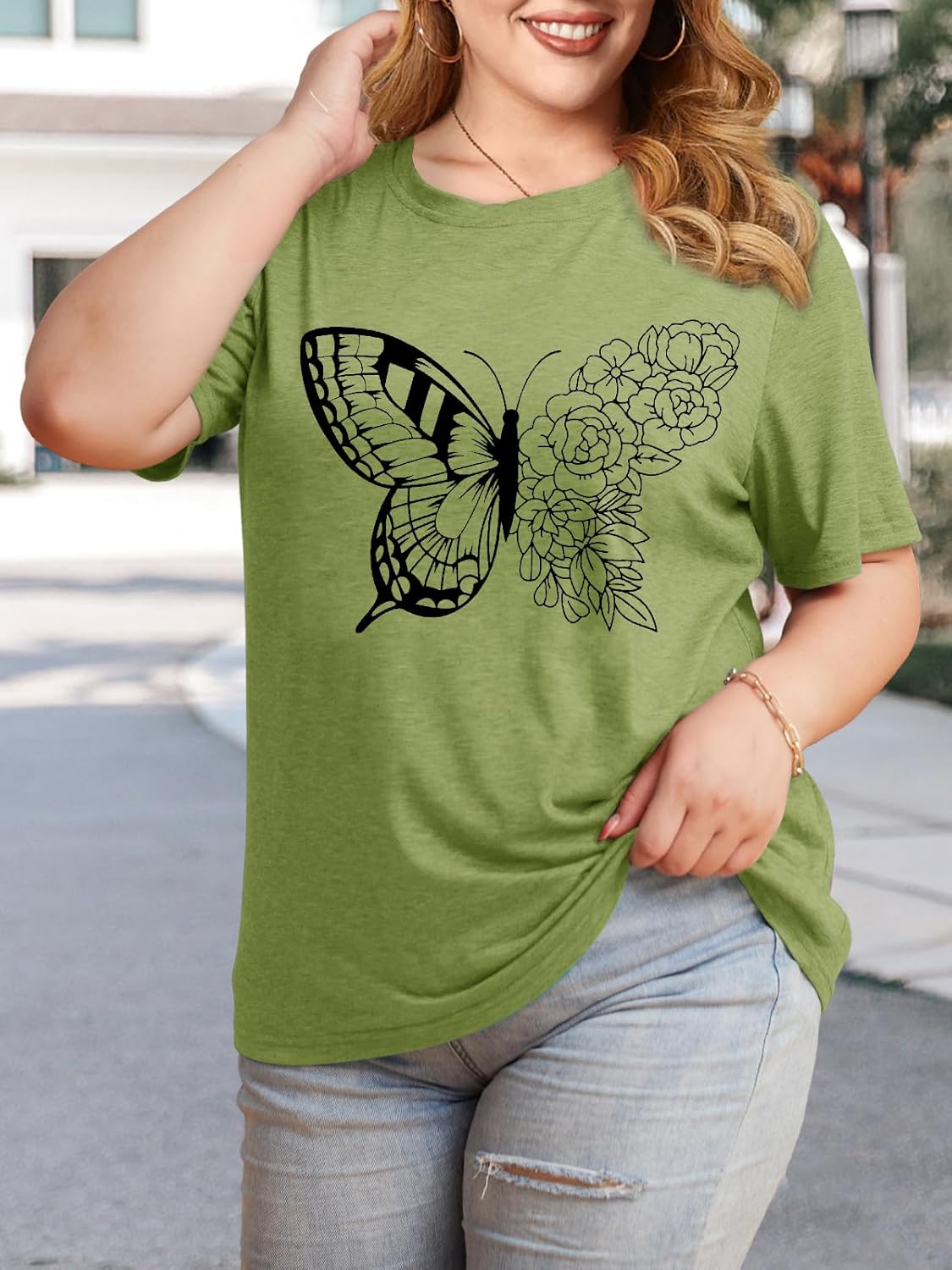 MK Shop Limited Plus Size Tops for Women Cute Vintage Graphic Tee Sunrise Camping Funny Print Casual Nature Travel Shirt - Image 4