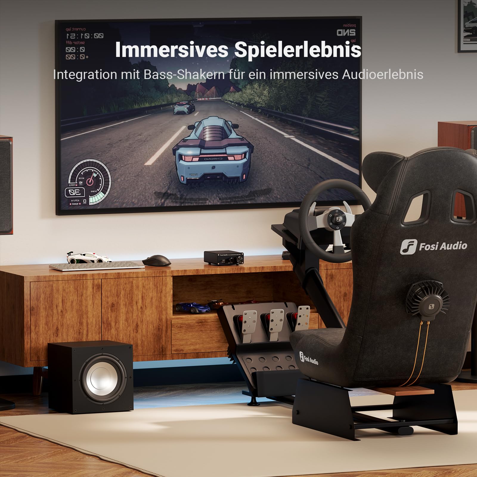 Fosi Audio TP-02 Subwoofer Verstärker Heimklang, Mini Bass Verstärker Mono Subwoofer Amplifier 220W, mit TDA7498E Chip Lautstärke- und Frequenzreglung, für aktive Passive Subwoofer Bass-Shaker