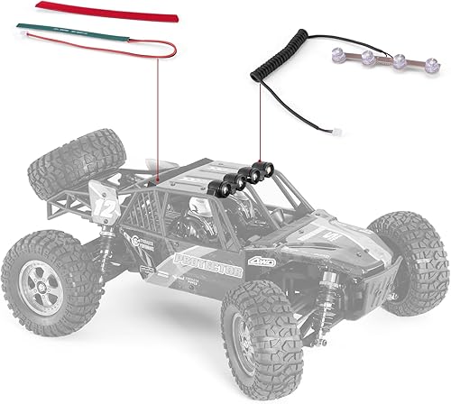 Miniatura 4 de HAIBOXING Recambios de los coches de RC de la escala 112th, luz superior del buggy teledirigido (delantera y trasera) se aplica a 905 (90155 y 90156)
