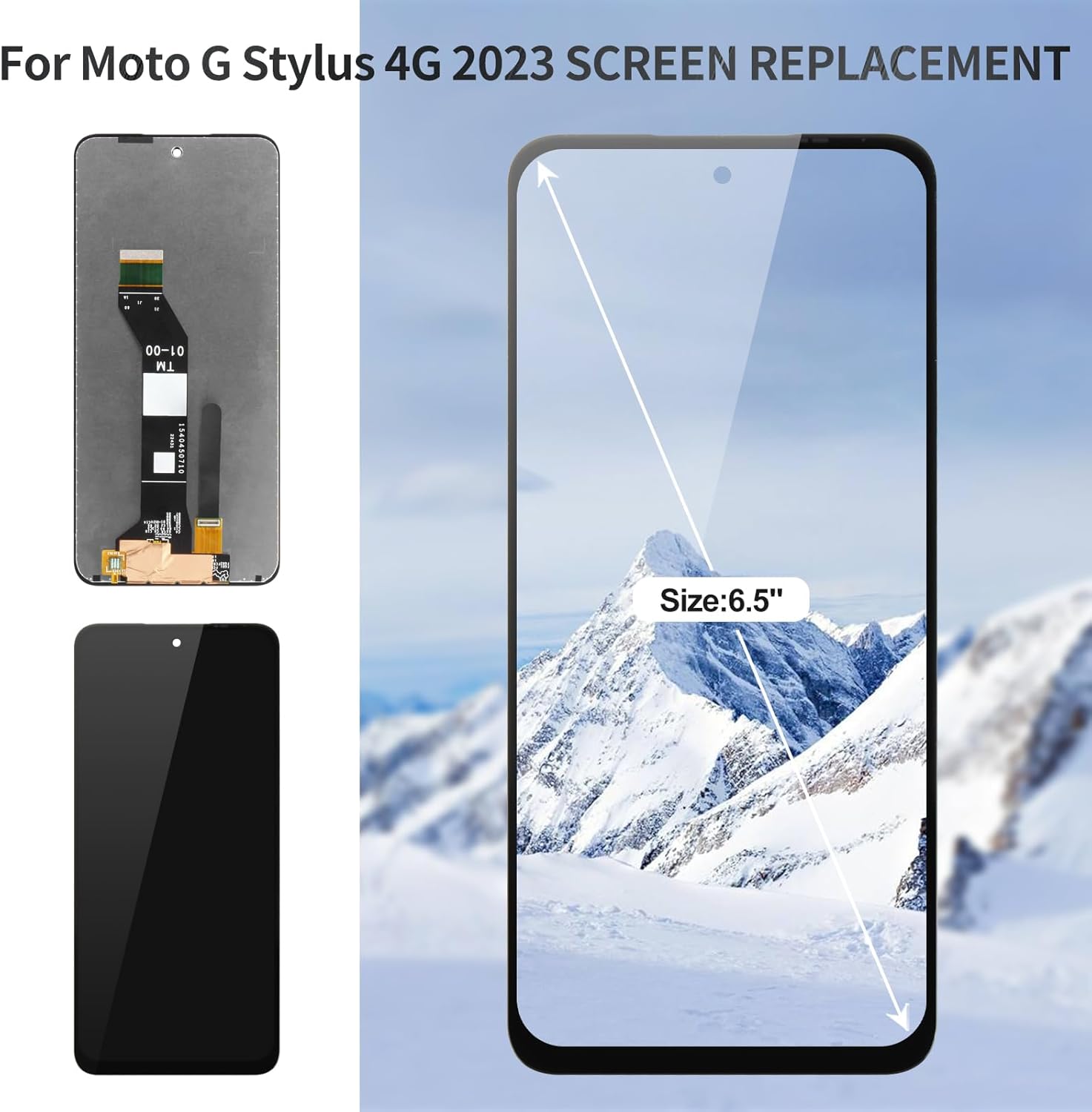 for Moto G Stylus 2023 Screen Replacement for Moto G Stylus 2023 4g LCD Digitizer for Motorola XT2317-1 Screen Replacement Touch Display Assembly XT2317-2 XT2317-3 Black (Without Frame) (Not for 5g)