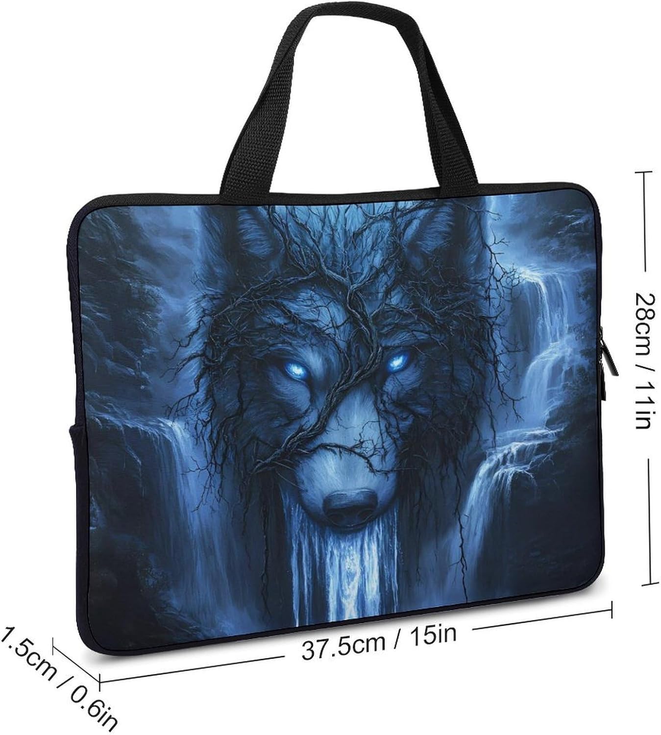 Mystic Tree Wolf Laptop Bag Lightweight Computer Bag Carrying Case for Work Business