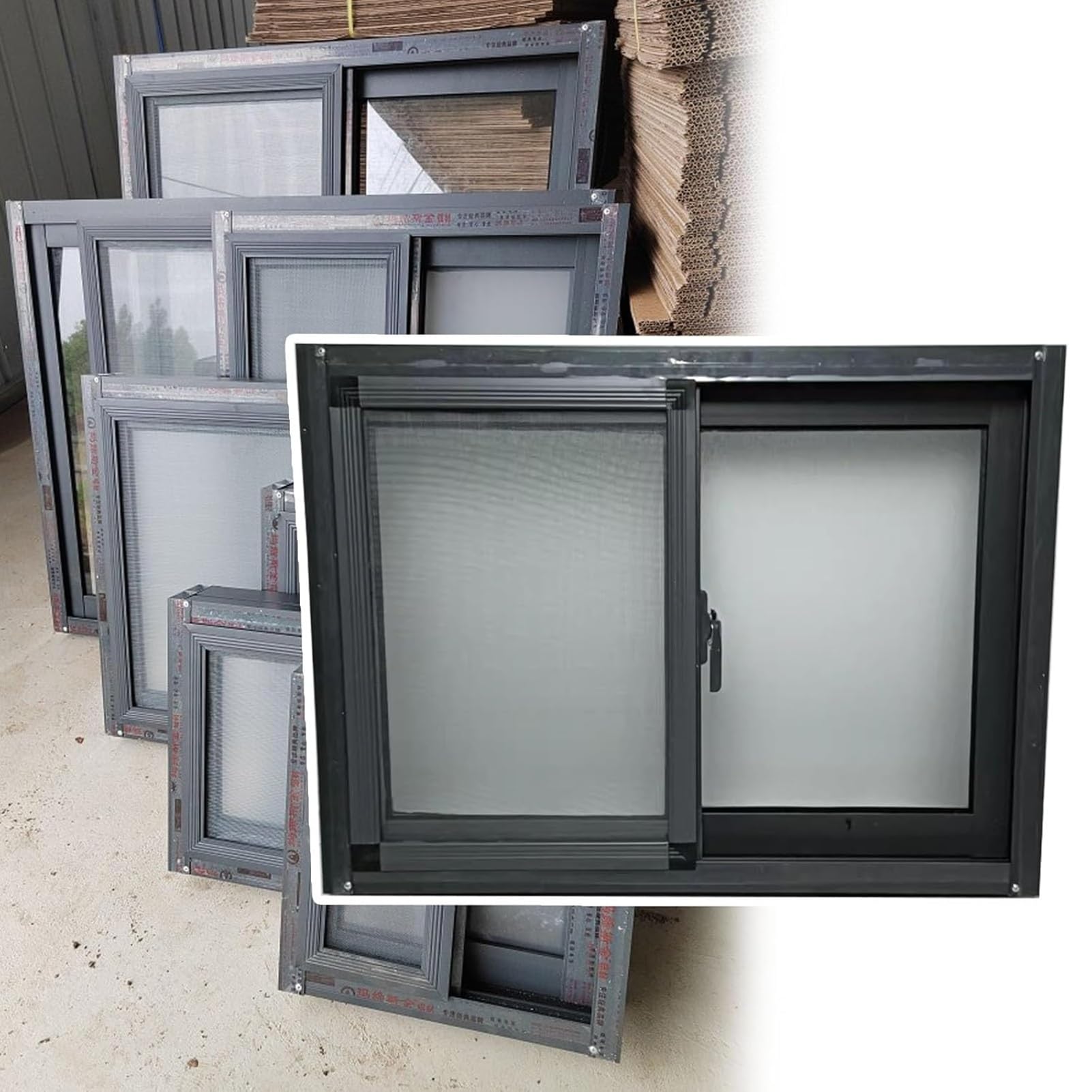 Vertical Sliding Shed Window - Aluminum Frame Storm Window, Multiple ...