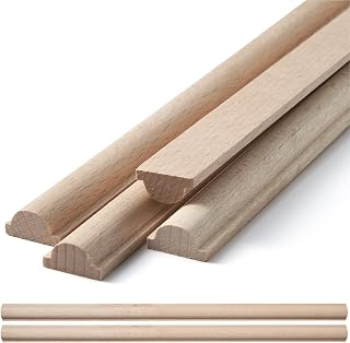 QUORGVES 12Pcs Decorative Cylinder Wood Trim