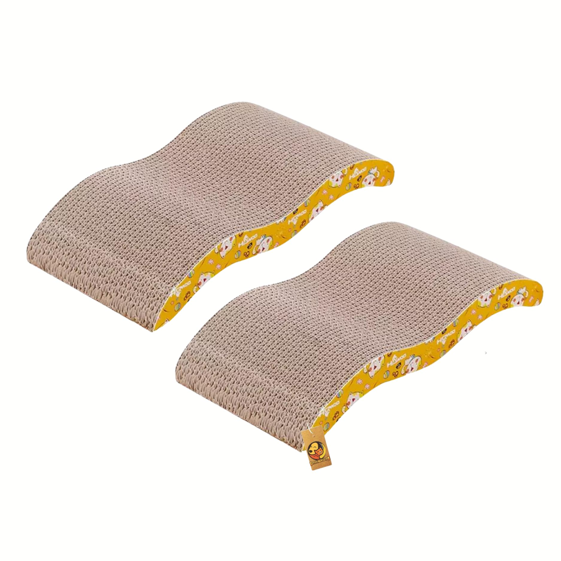 Foodie Puppies Cat Scratching Pad with Catnip, Corrugated Cat Breaker Shaped Scratcher Cardboard for Indoor Cats, Kitten for Furniture Protection, Durable Texture Design (Breaker, Pack of 2) (B0BHR23J9F) Amazon Price History, Amazon Price Tracker