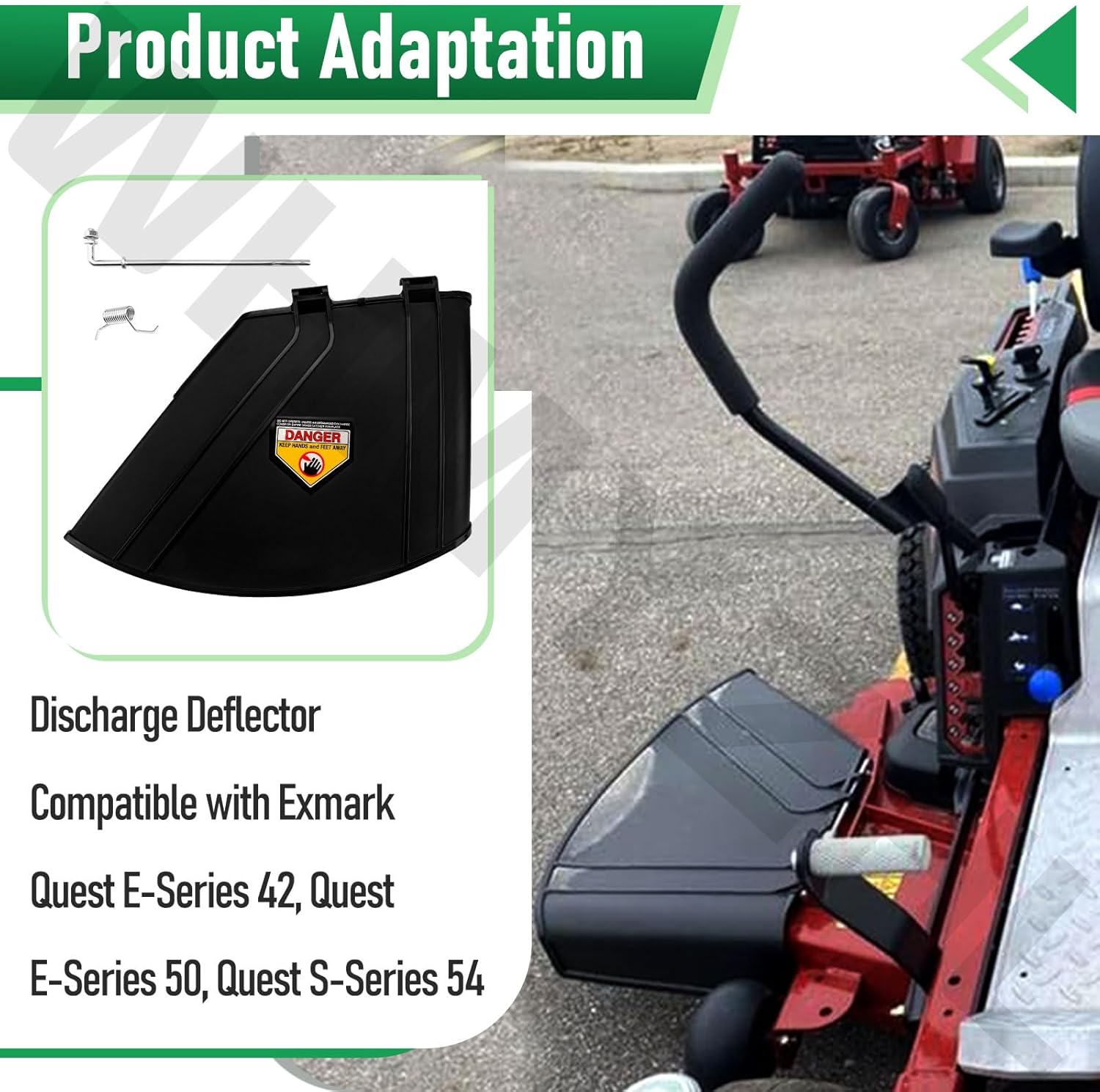 138-7502 Deflector Shield Compatible with Exmark Quest E S Series & Toro 74690 74691 74694 74695 75743 Mower, Fits Models QZE725GKC42200 QZE725GKC50200 QZS735GKC54200 QZS708GEM54200