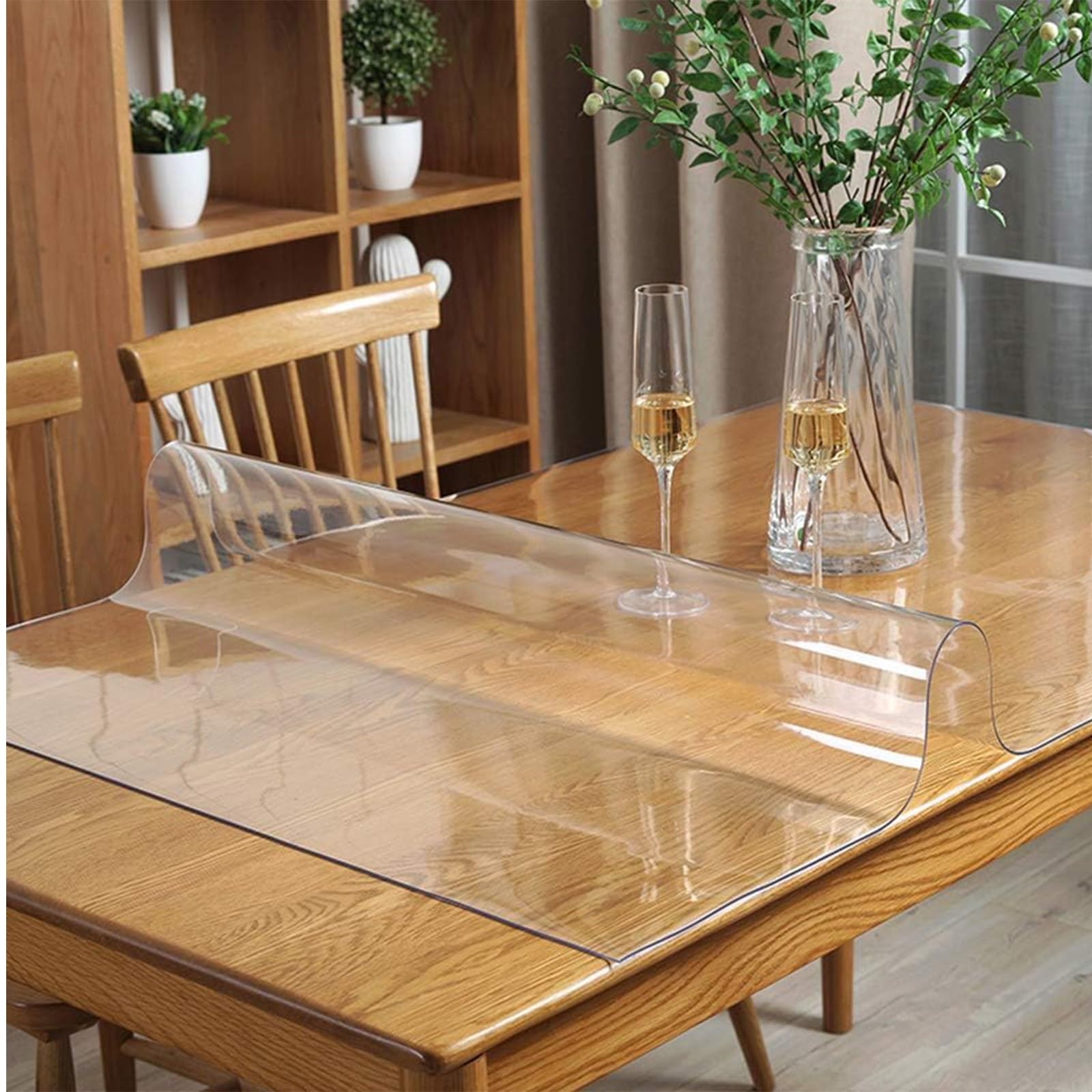 Schreibtischmatte Klare PVC Wasserdichte Rutschfeste | Schreibtischunterlage Transparent mit runden Kanten, fleckenfest langlebig für Büro Zuhause(Frosted-1.5mm,80x110CM)