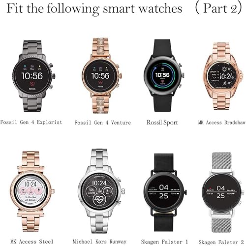 Miniatura 7 de Soporte de reloj de aluminio para relojes inteligentes de múltiples marcas, compatible con Michael Kors, Fossil Gen 6 HybirdGen 6Gen 5Gen 5eGen 4,
