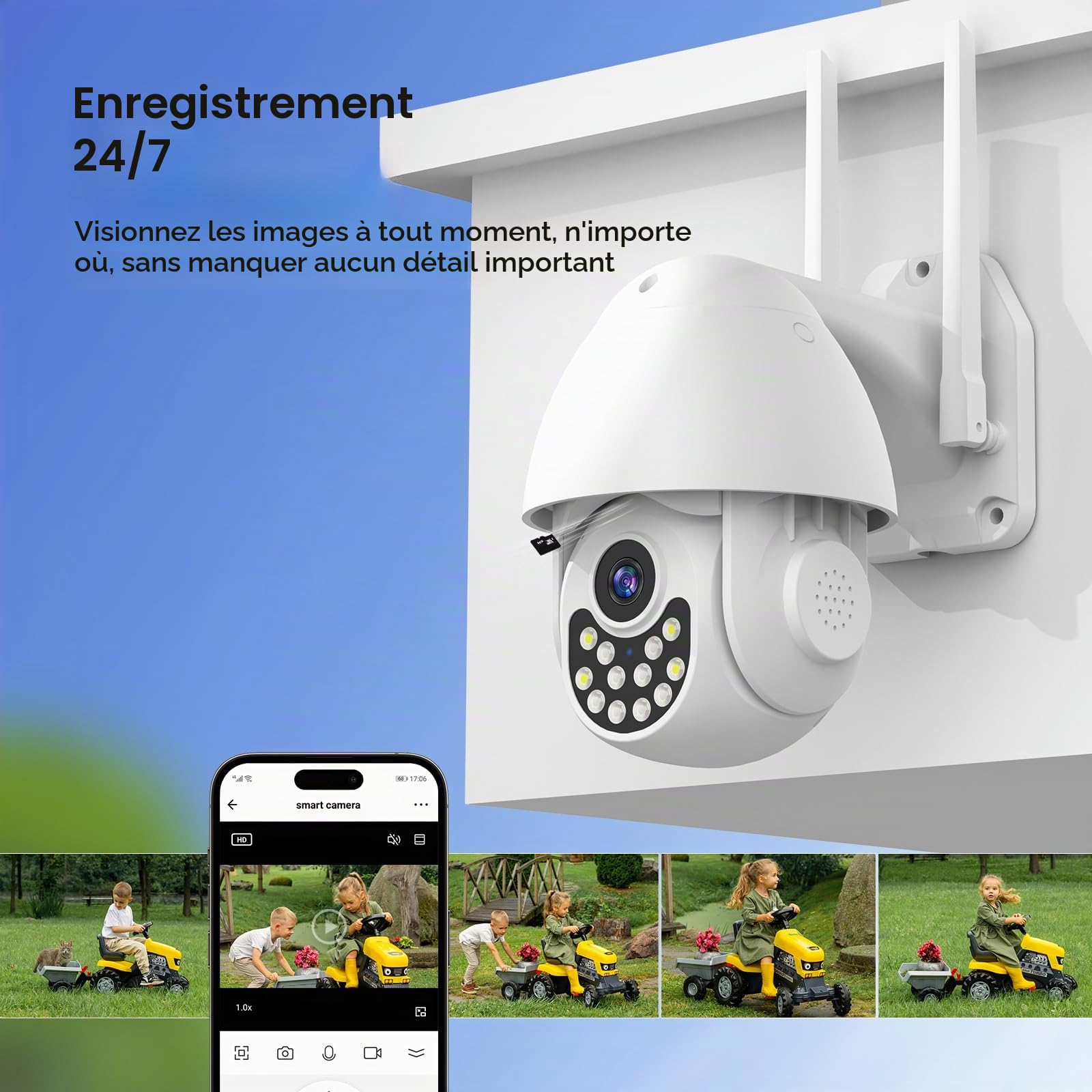 Système d'alarme sans Fil pour la Maison avec caméra, système de sécurité WiFi + 4G avec écran Tactile de 4,3 Pouces, sans Frais mensuels, Compatible avec Alexa