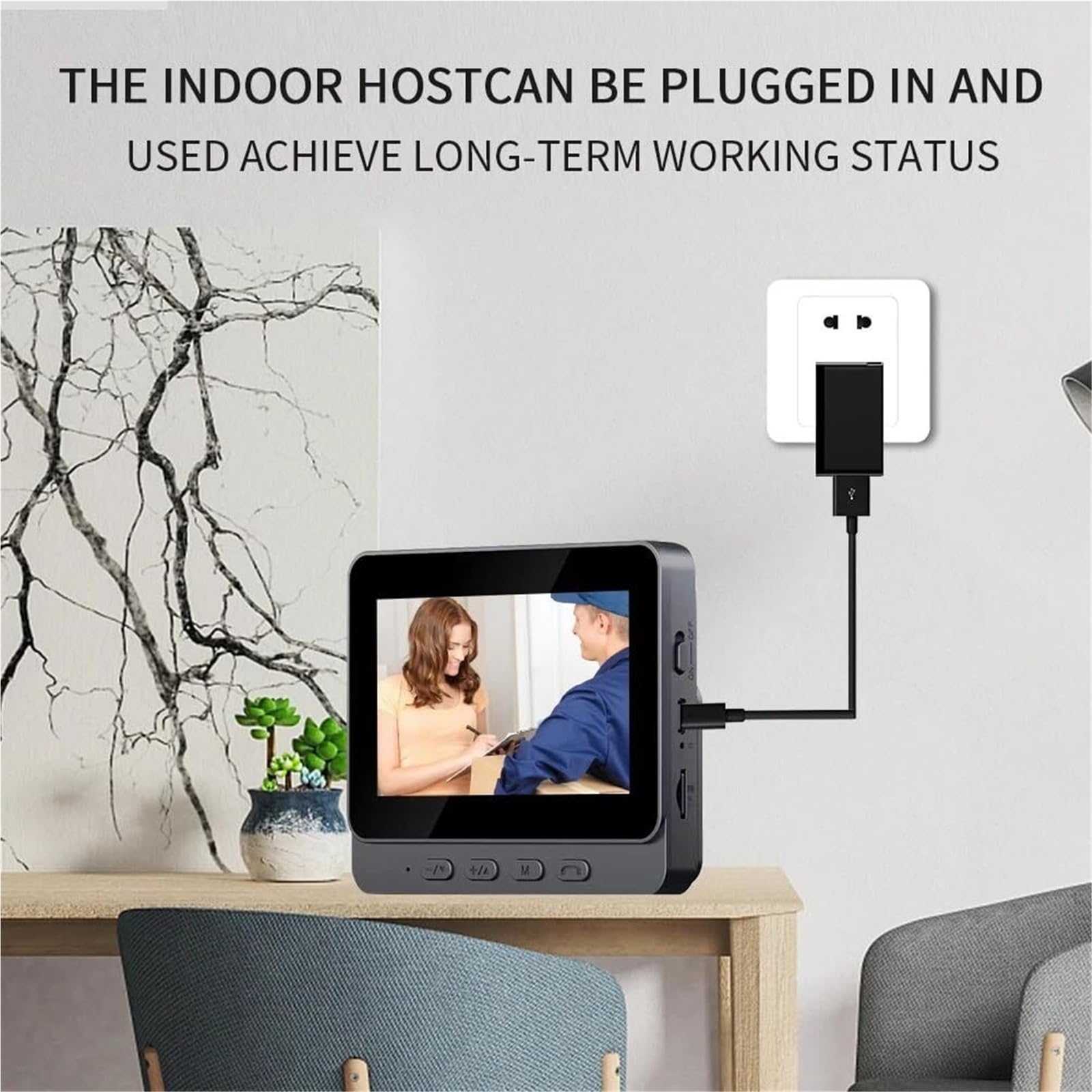 Mothdust Sonnette Video sans Fil 1080P HD Camera Surveillance WiFi Maison